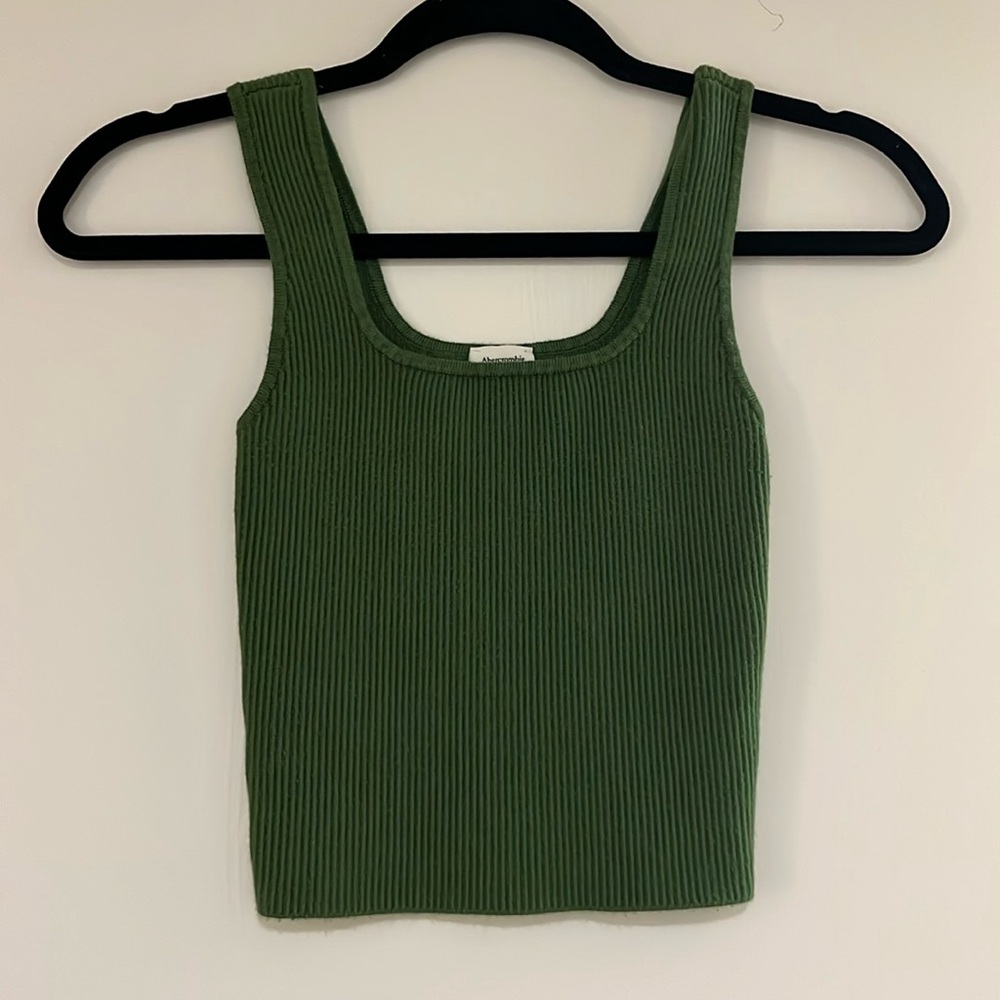 Abercrombie Ribbed Green Tank